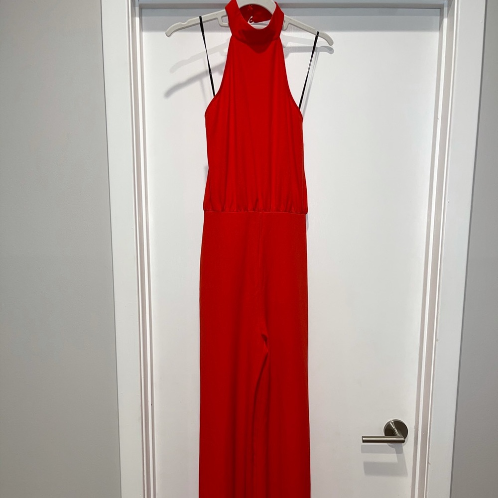 Red halter LuLu’s jumpsuit